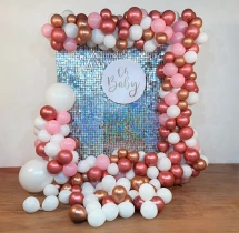 baby shower decorations Silver Sequin Rose Gold Baby Shower Decoration
